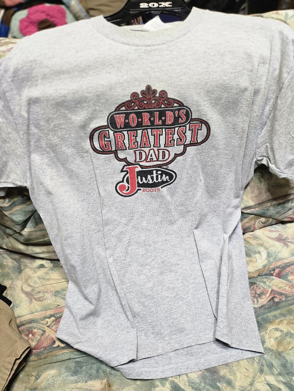 Justin Boots Worlds Greatest Dad Promo Tee
